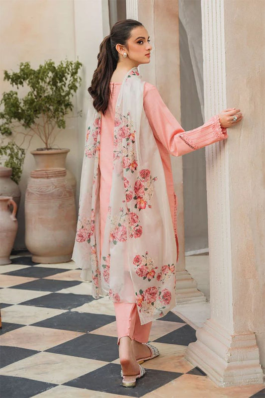 Dhanak Embroidered 3-PC Premium Unstitched Suit