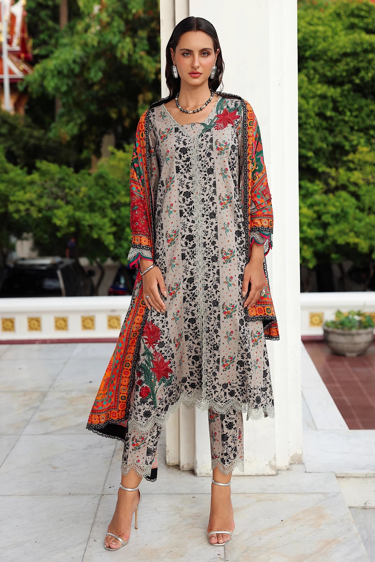 3-PC Unstitched Embroidered Linen Collection