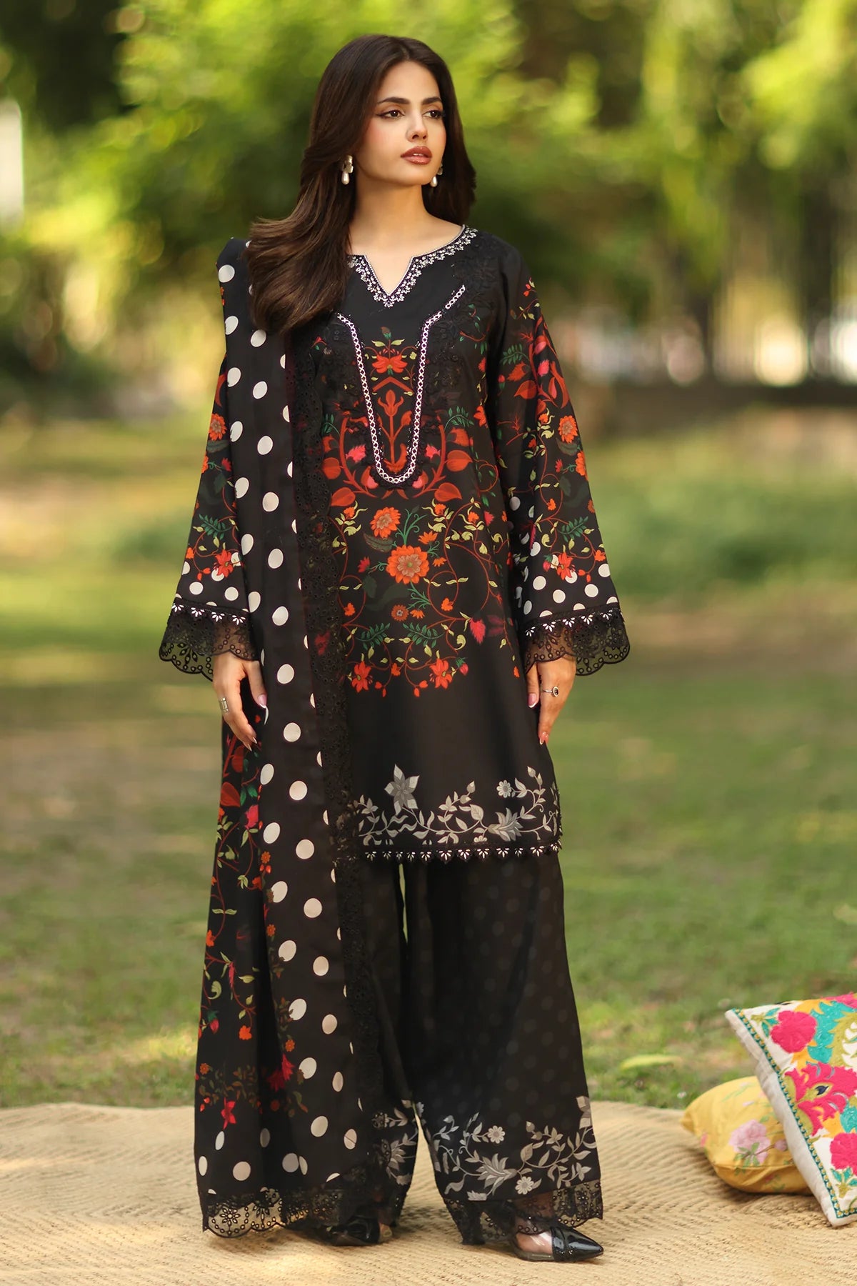 3-PC Unstitched Embroidered Linen Collection