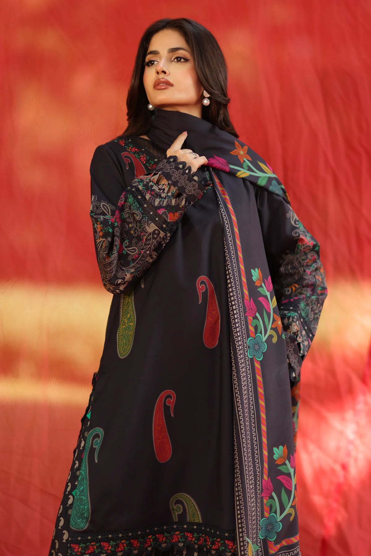 3-PC Unstitched Embroidered Linen Collection