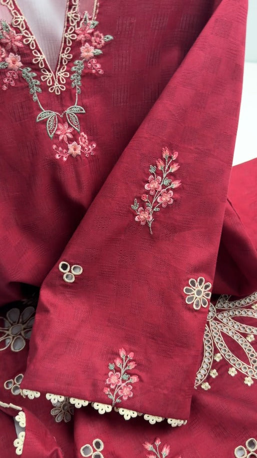 Stitched UnStitched 2PC & 3PC Premium Quality Jacquard Lawn