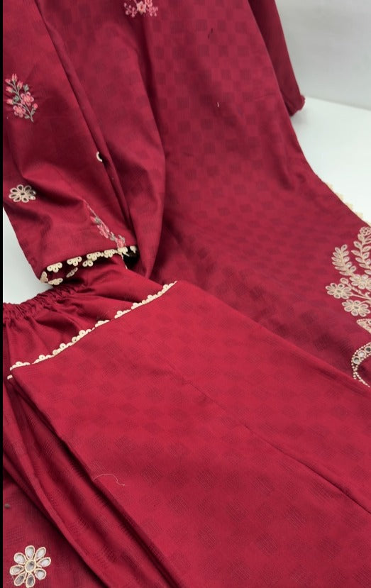 Stitched UnStitched 2PC & 3PC Premium Quality Jacquard Lawn